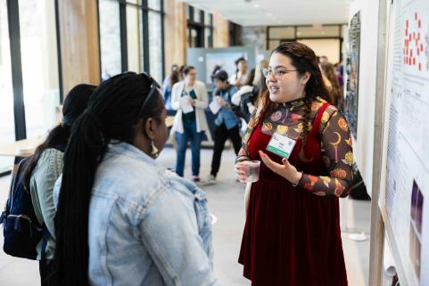 Students present posters