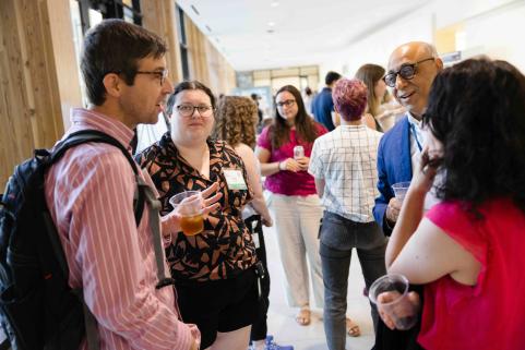 Attendees socializing.