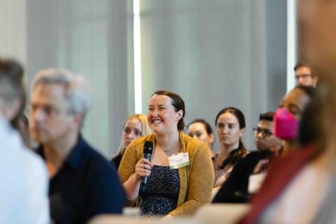 Graduate student asks question.