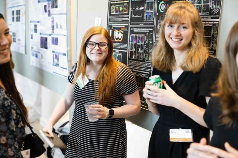Students during poster session.