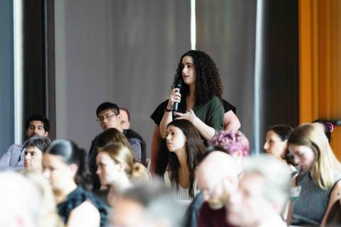 Graduate student asks question.